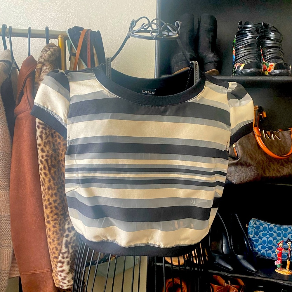 Bebe cropped blouse